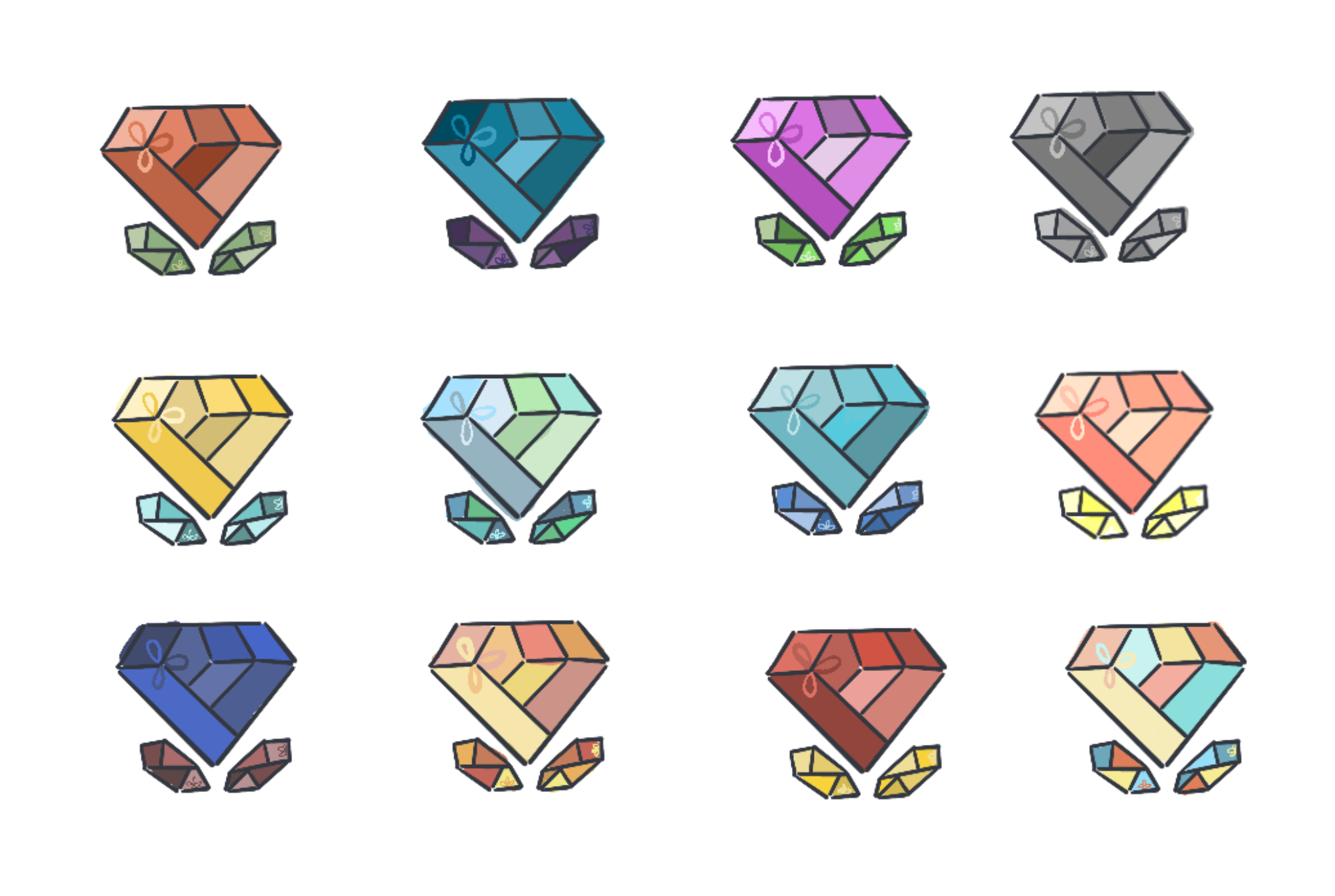 Ruby logo color explorations